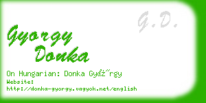 gyorgy donka business card